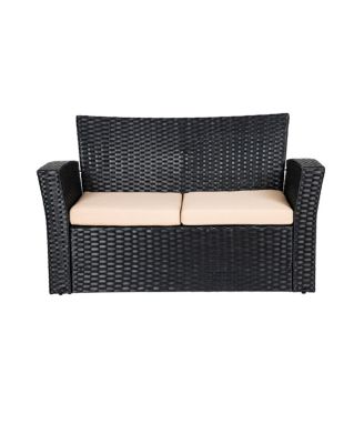 4-Piece Modern Patio Conversation Sofa Set with Cushions