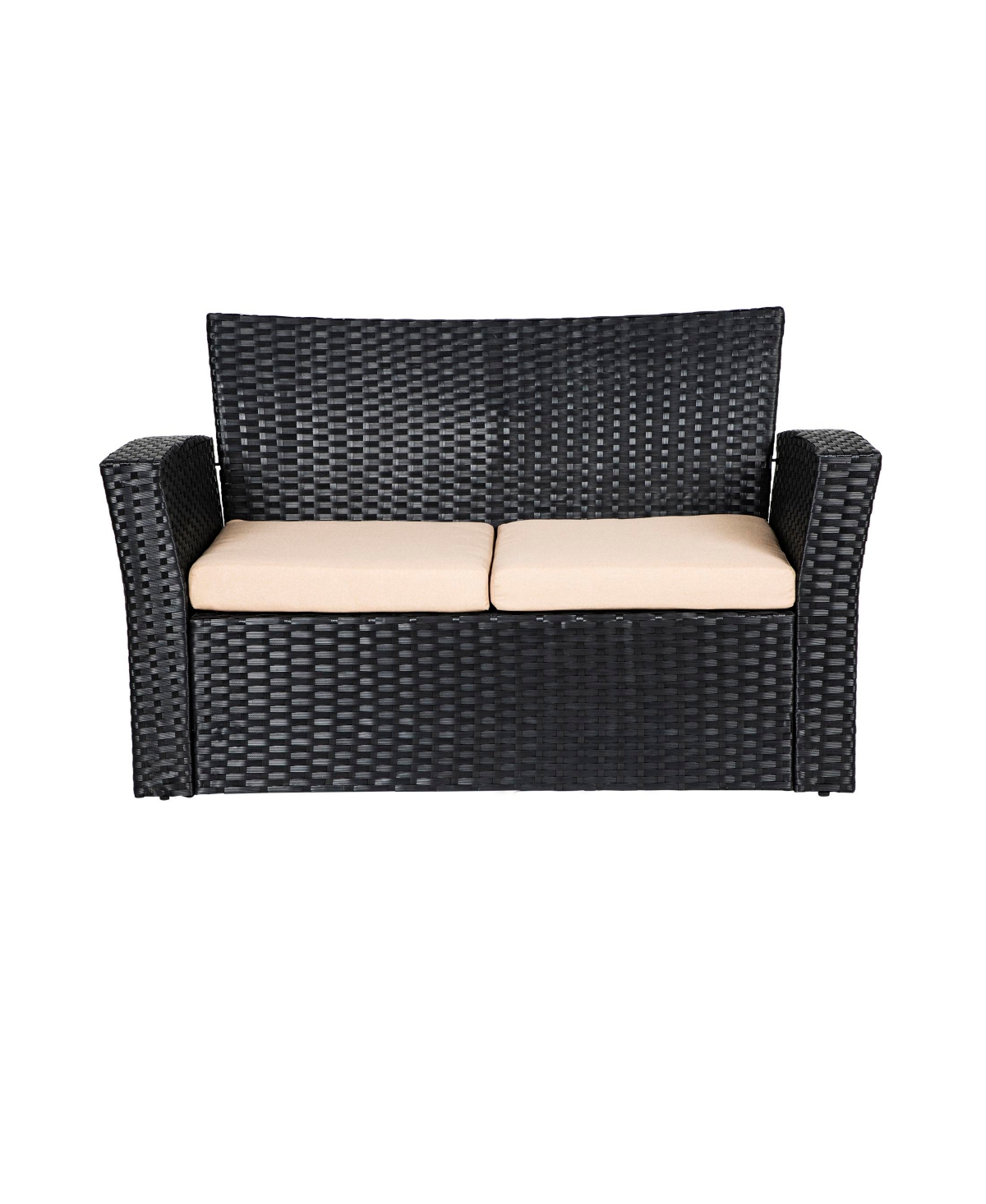 WestinTrends 4-Piece Modern Patio Conversation Sofa Set with Cushions