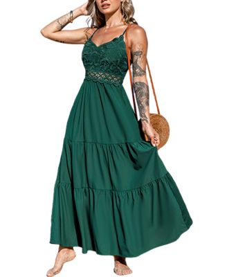 Cupshe Women's Sleeveless Lace Maxi Beach Dress - Macy's
