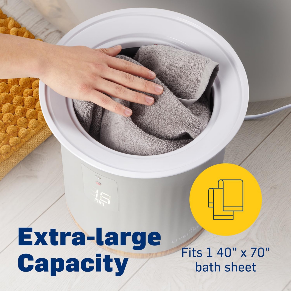 Livefine Towel Warmer Bucket Style Heater w/Led Display 40
