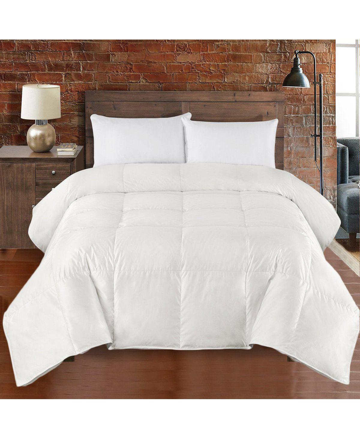 Egyptian Linens Heavyweight Silk Goose Down Fill Comforter – Solid, Full/Queen