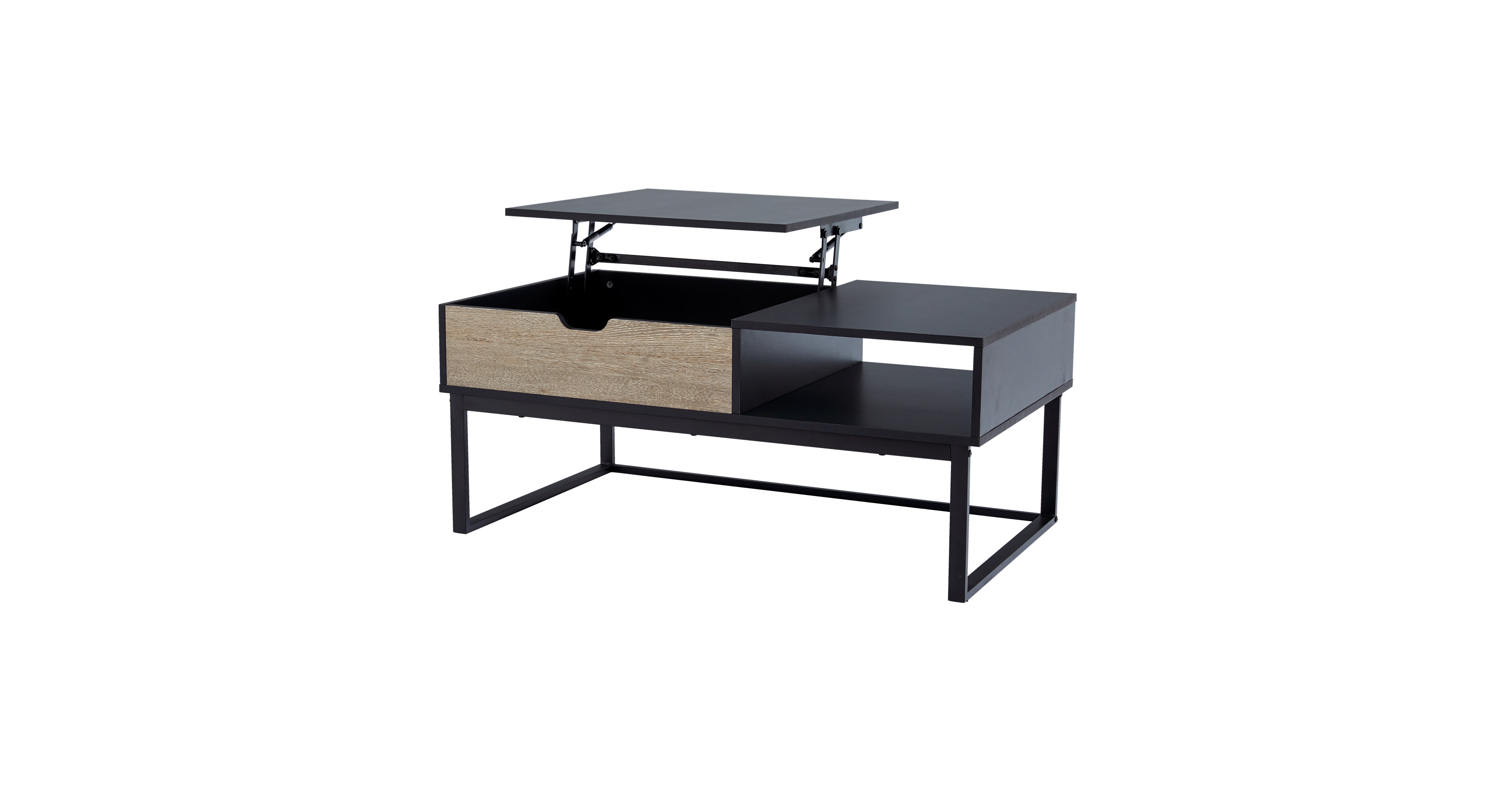 Teamson Home Lift Top Coffee Table with Storage and Metal Legs