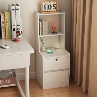 Locking Nightstand with Charging and Storage
