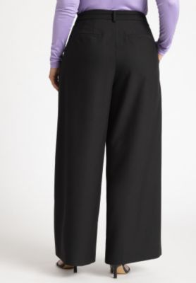 Women's Pleat Detail Trouser With Long Belt
