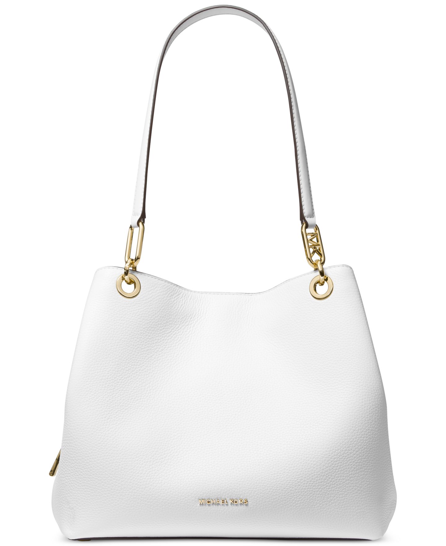 Женская сумка Michael Kors Kensington Large Leather Tote, цвет: Оптический — фото 1