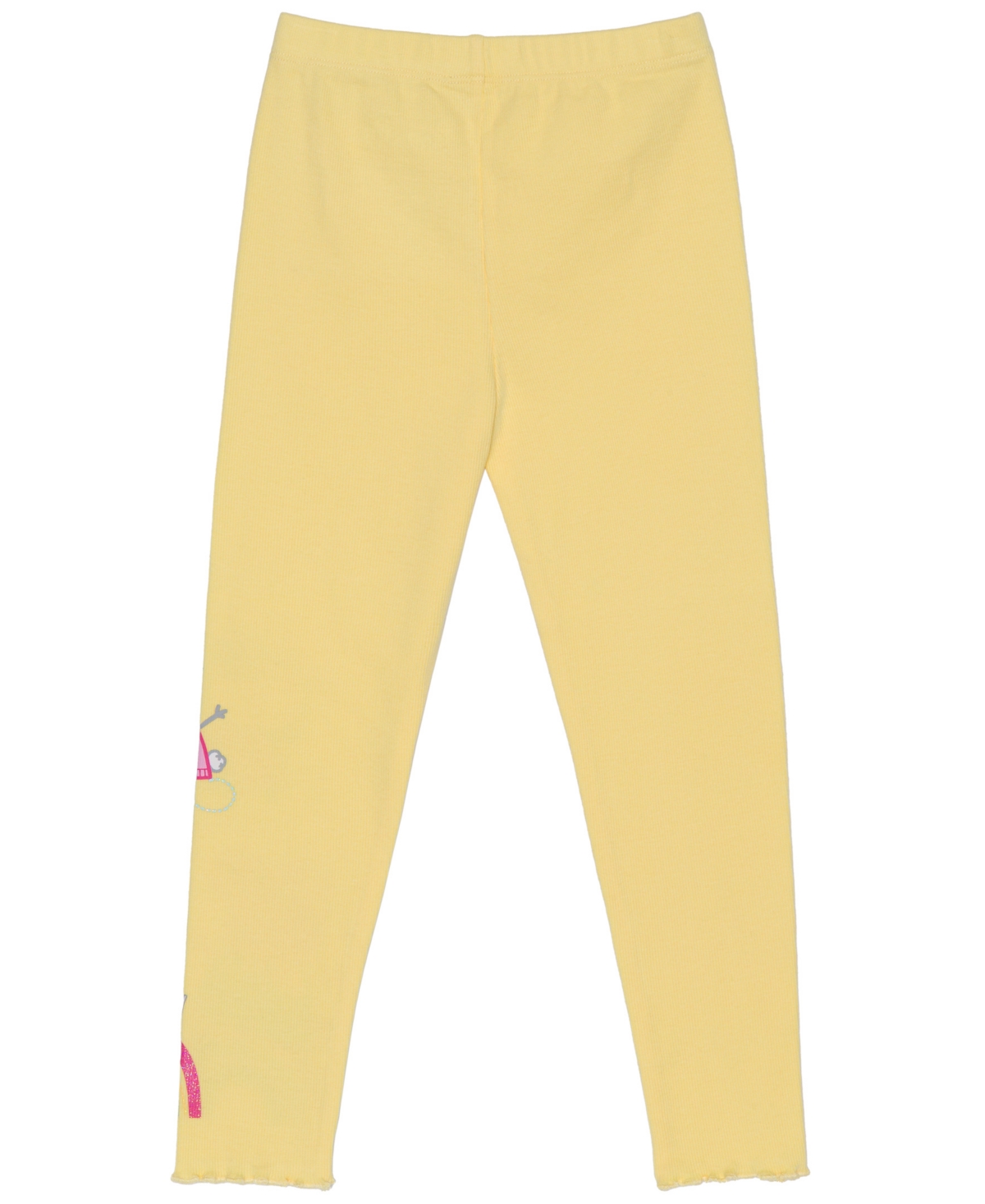 Shop Peppa Pig Toddler & Little Girls Short Sleeve Ruffle Top & Rib Legging, 2pc Set In White