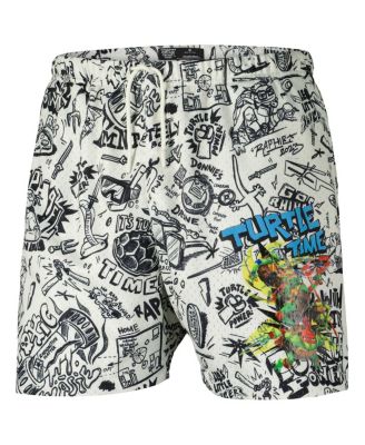 Men's Natural Teenage Mutant Ninja Turtles Turtle Time Mesh Shorts