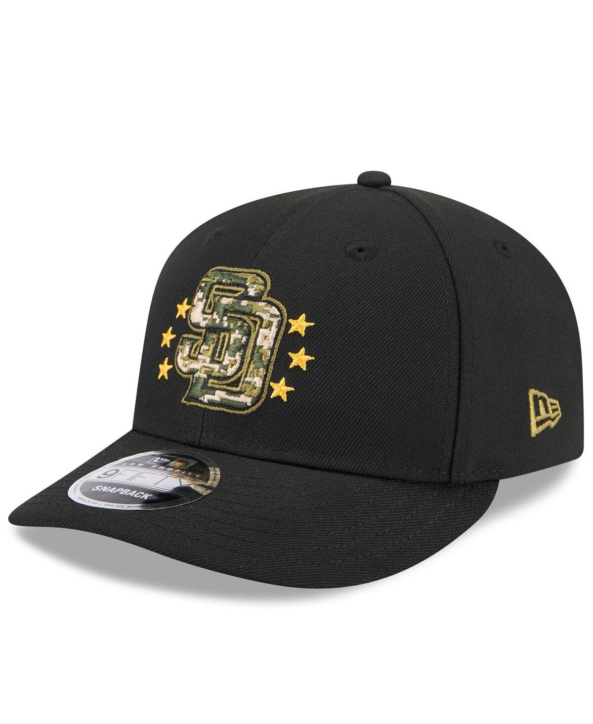 New Era Men'sSan Diego Padres 2024 Armed Forces Day Low Profile 9FIFTY Snapback Hat - Black