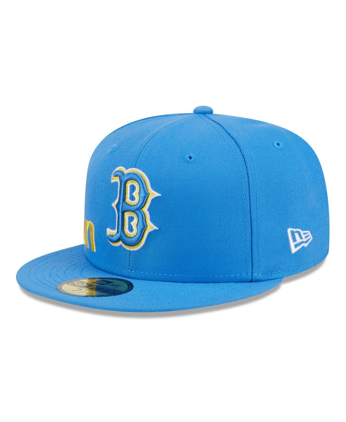 New Era Men'sBoston Red Sox City Connect Icon 59FIFTY Fitted Hat - Light Blue