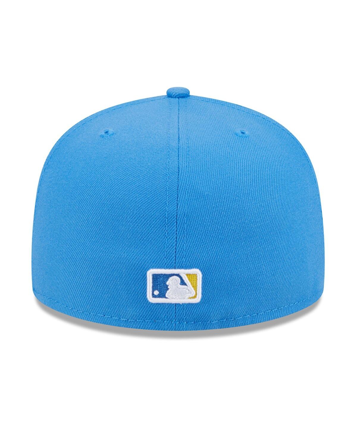 New Era Men'sBoston Red Sox City Connect Icon 59FIFTY Fitted Hat - Light Blue