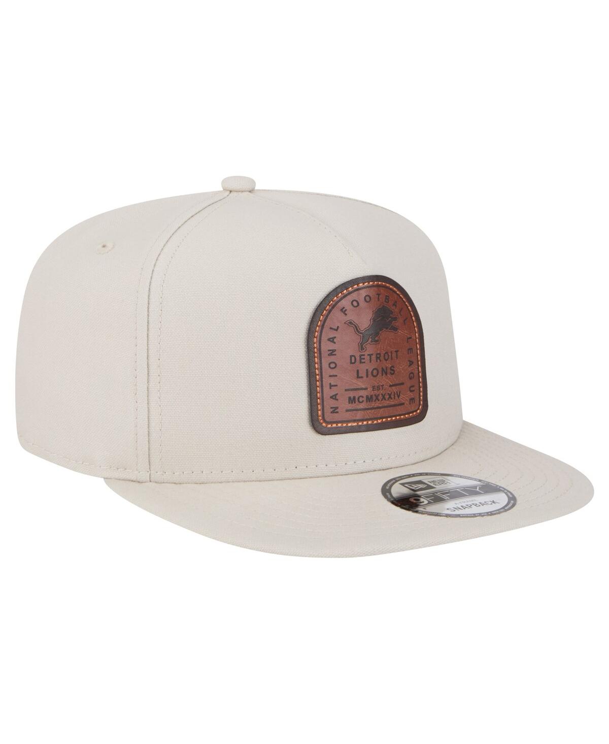 NEW ERA MEN'S STONE DETROIT LIONS PREMIER 9FIFTY SNAPBACK HAT 