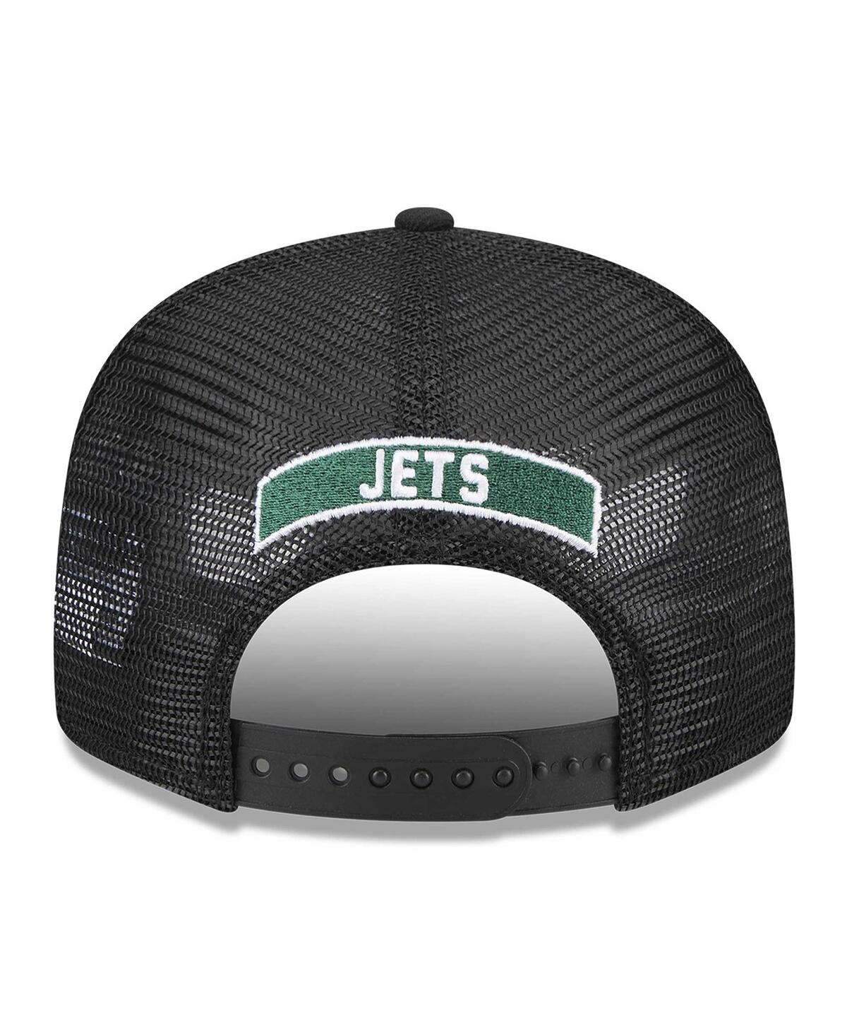 New Era Men's Black New York Jets Shade Trucker 9fifty Snapback Hat In Black