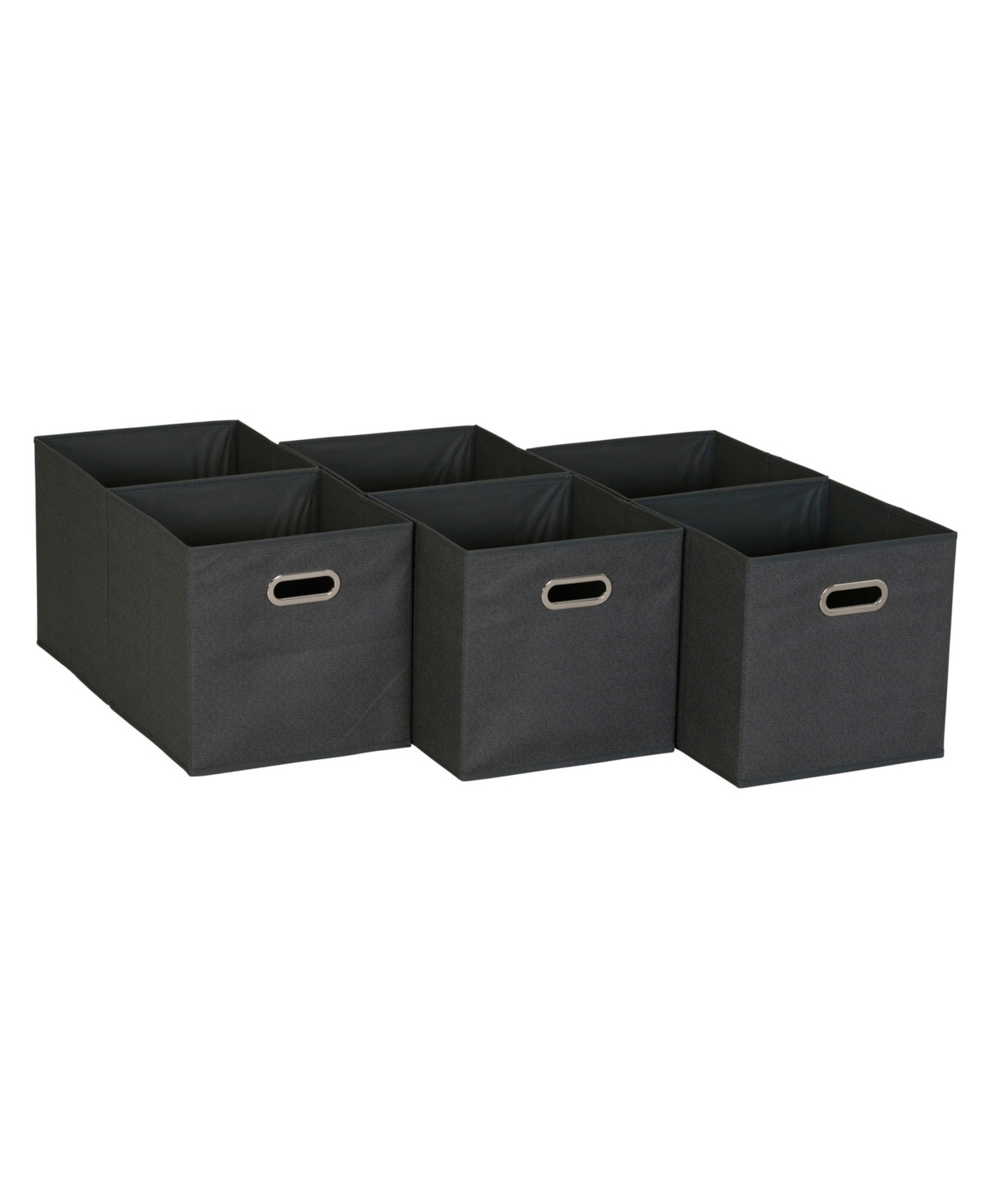 6 ct Open Fabric Cube Storage Bins - Multi Color