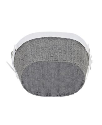 Woven Laundry Basket with Handles and Liner, Basket