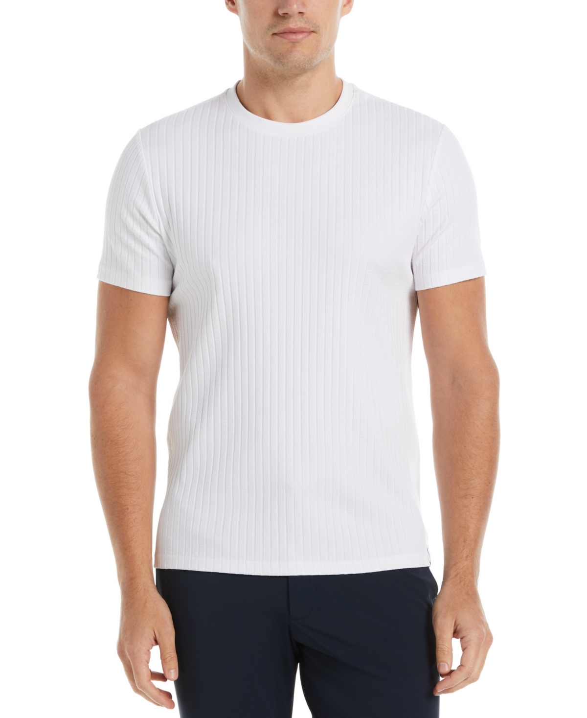 Men's Ribbed Crewneck Short Sleeve T-Shirt - Bright White
