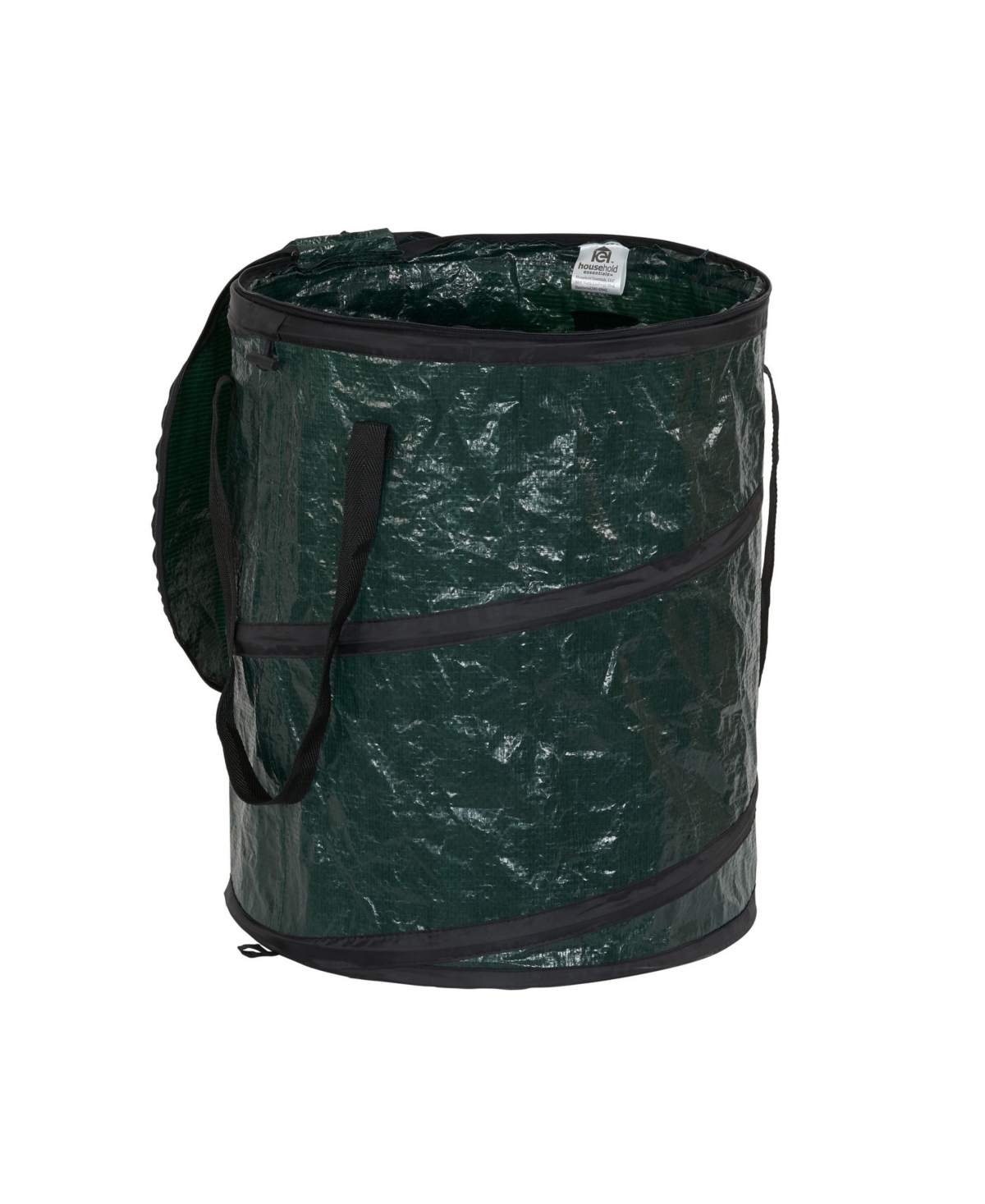 Household Essentials Pop Up Hamper 15" With Zippered Top In Green