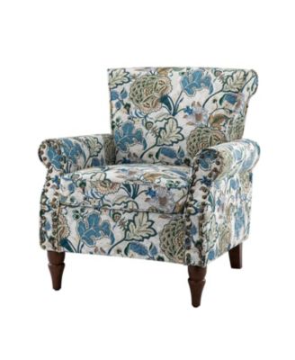 Avelina Wooden Armchair with Nailhead Trim