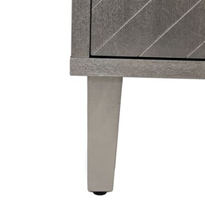 Storage Cabinet with Pine Legs, Champagne