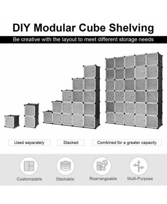 DIY 30 Cube Portable Closet Clothes Wardrobe Cabinet