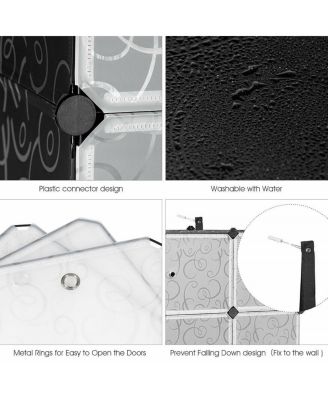 DIY 30 Cube Portable Closet Clothes Wardrobe Cabinet