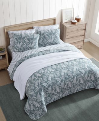 CLOSEOUT! Fern Garden Reversible 2 Piece Quilt Set, Twin