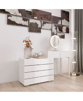 White 10-Drawer Chest of Drawers