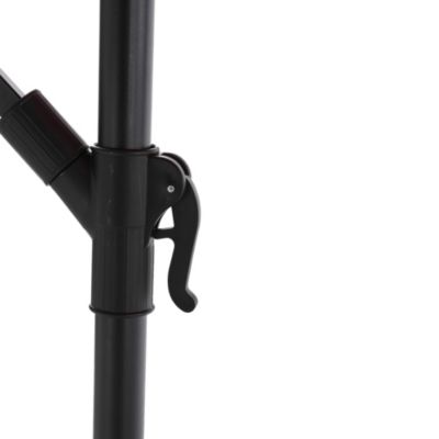 10FT Solar LED Offset Hanging Market Patio Umbrella