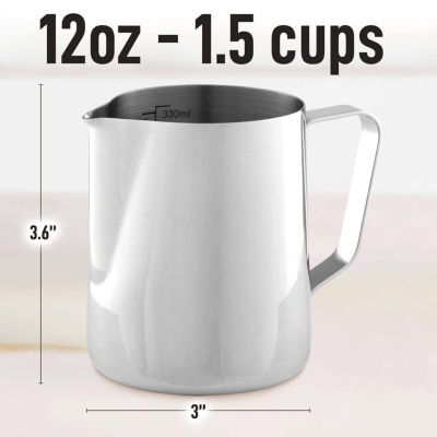 12oz Stainless Steel Milk Frothing Pitcher