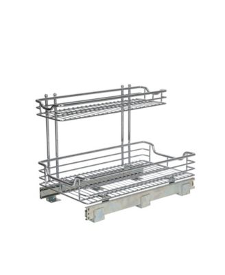 Glidez Multipurpose Chrome-Plated Steel Pull-Out/Slide-Out Storage Organizer for Under Sink or Under Cabinet 2-Tier Design