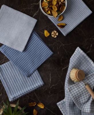 Everyday Kitchen Collection Assorted Dishcloth Set, 12x12", Stonewash Blue, 5 Count