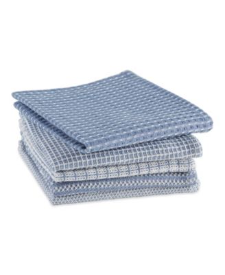Everyday Kitchen Collection Assorted Dishcloth Set, 12x12", Stonewash Blue, 5 Count