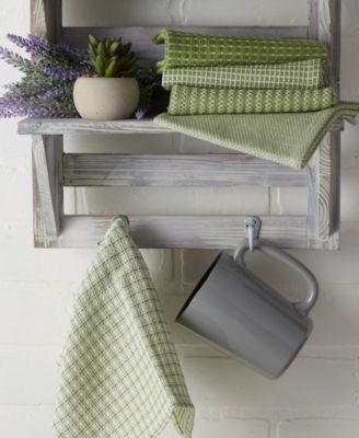 Everyday Kitchen Collection Assorted Dishcloth Set, 12x12", Antique Green, 5 Count