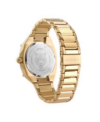 Men's Thunder Force Three Hand Quartz Gold Stainless Steel 47MM