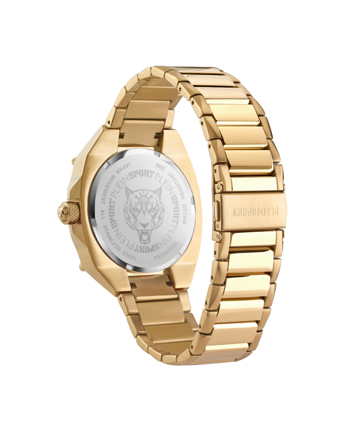 Plein Sport Mens Thunder Force Three Hand Quartz Gold Stainless Steel 47mm In Gold