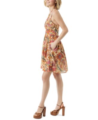 Jessica Simpson Women's Alana Woven Cotton Halter Dress - Macy's