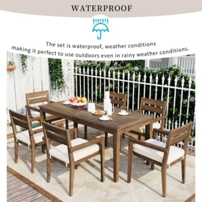 Streamdale Acacia Wood Outdoor Dining Set