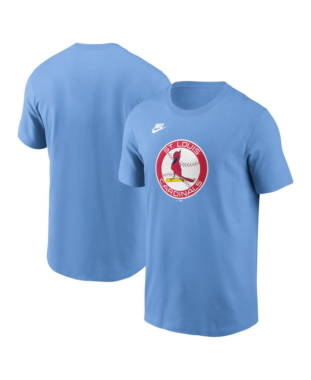 Nike Men's Light Blue St. Louis Cardinals Cooperstown Collection Team Logo T-shirt In Light Blue