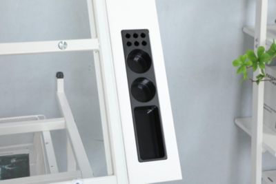 Streamdale White Adjustable Tempered Glass Drafting Printing Table With Chair