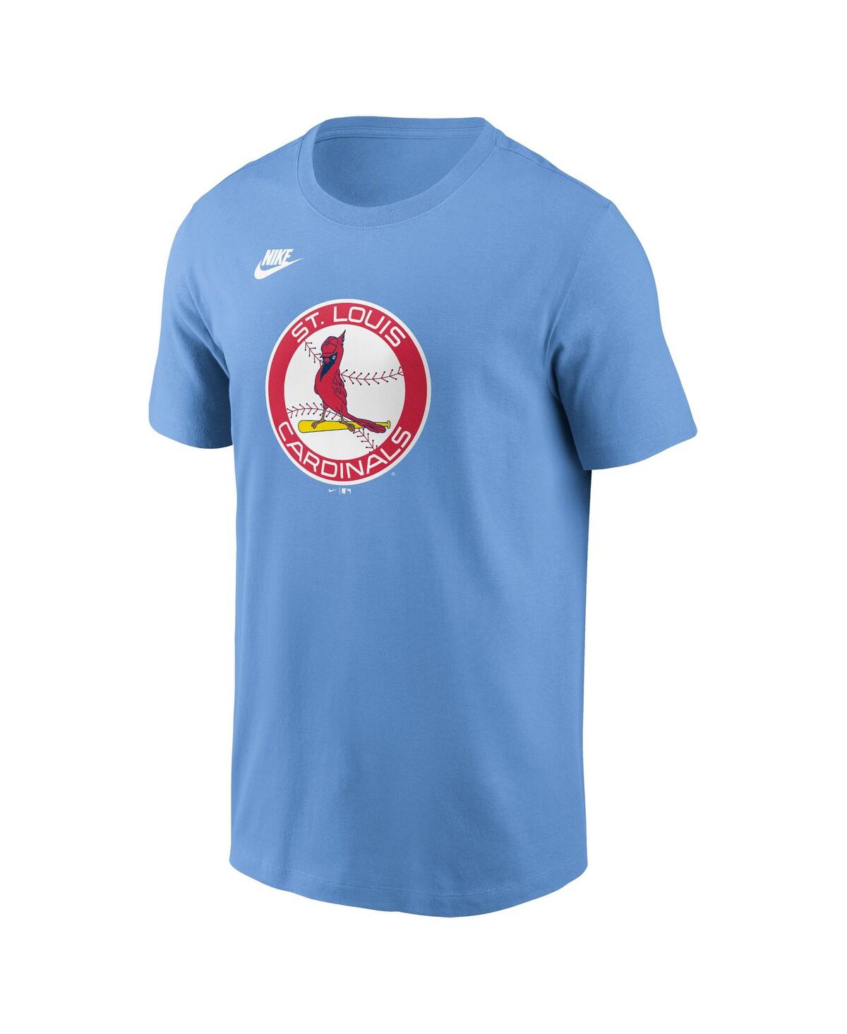 Nike Men's Light Blue St. Louis Cardinals Cooperstown Collection Team Logo T-shirt In Light Blue