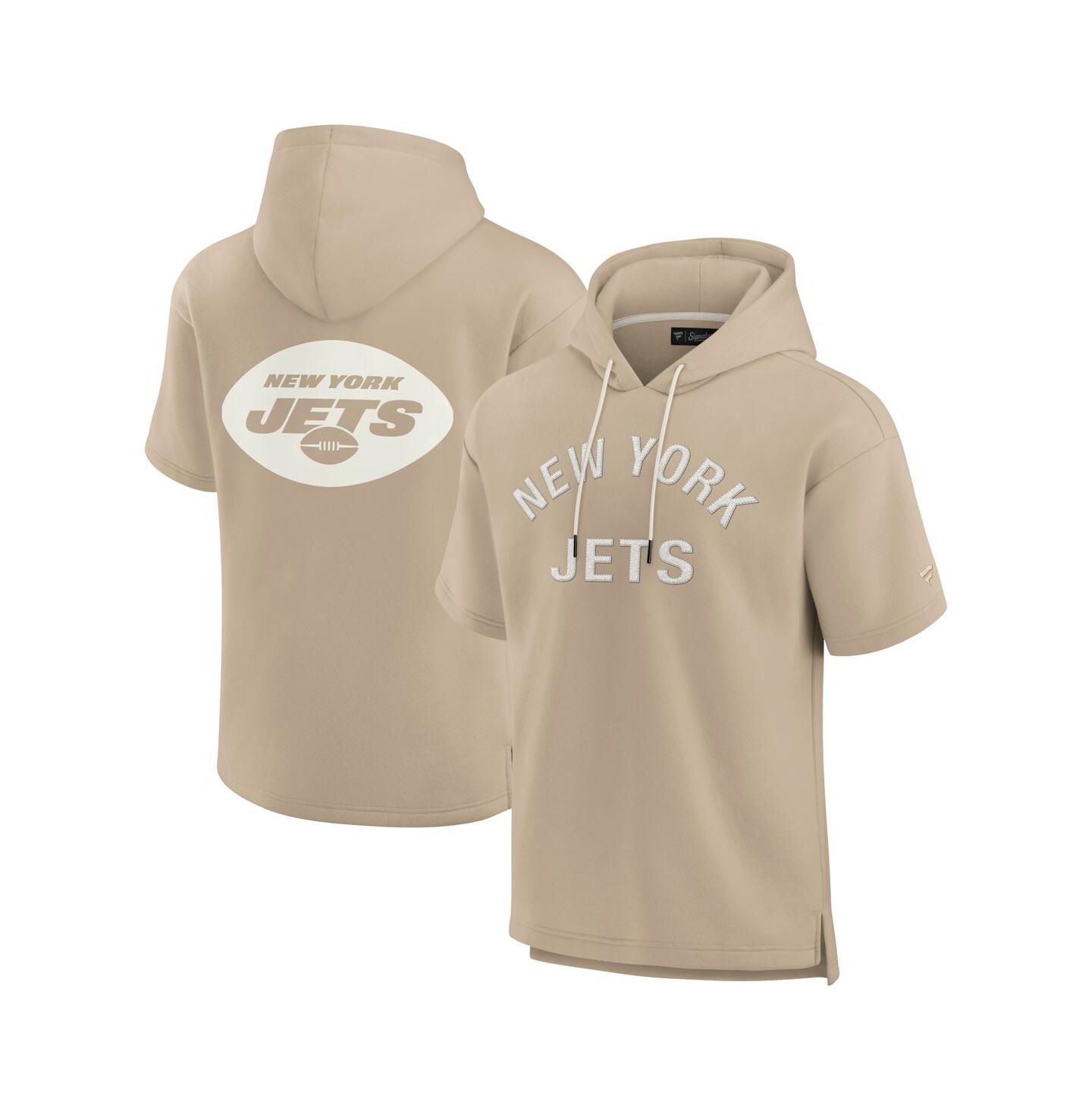 Худи Fanatics Signature Khaki Detroit Lions Elements Super Soft Fleece Short Sleeve Pullover — фото 1