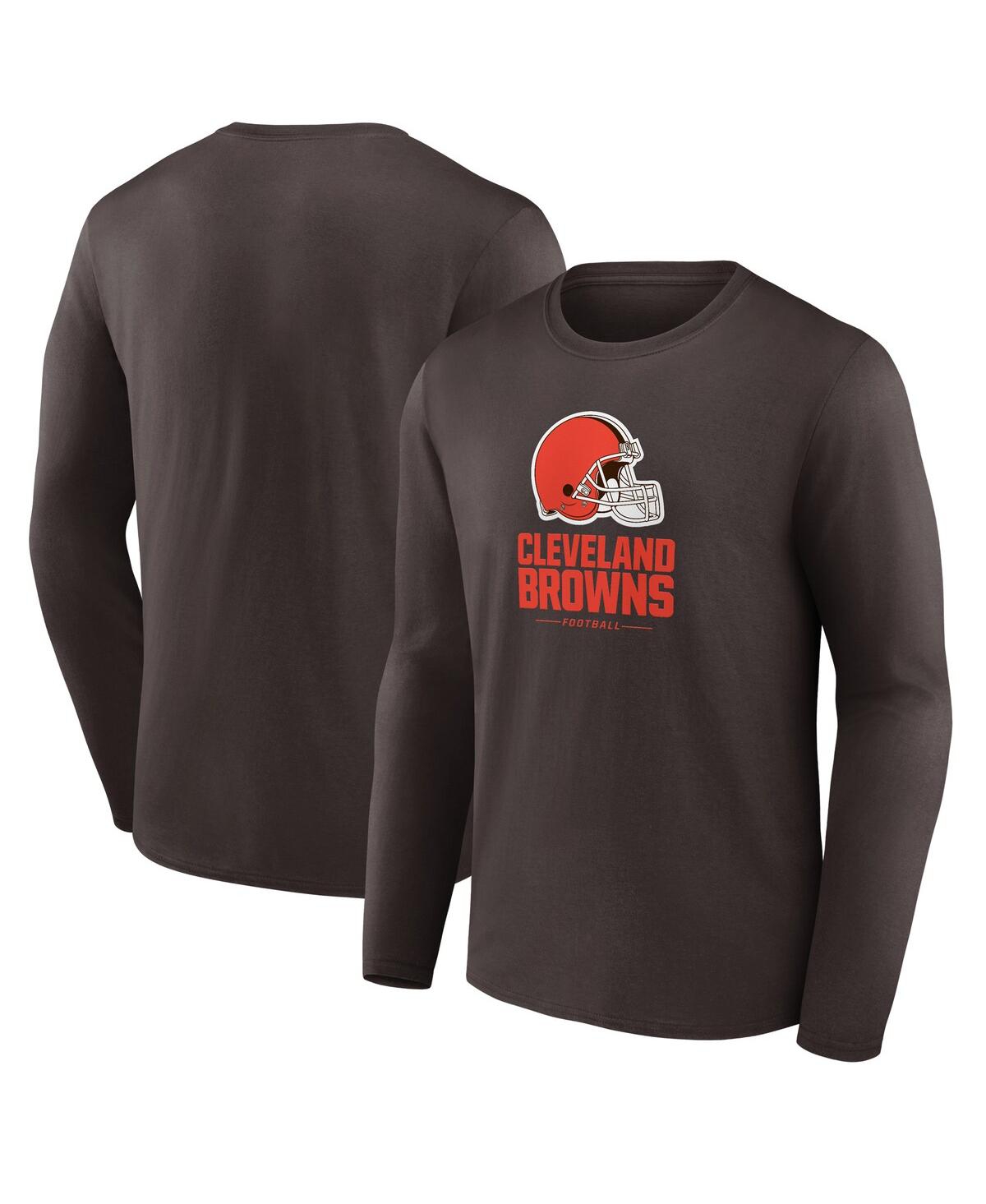 Fanatics Men's Brown Cleveland Browns Team Lockup Long Sleeve Shirt