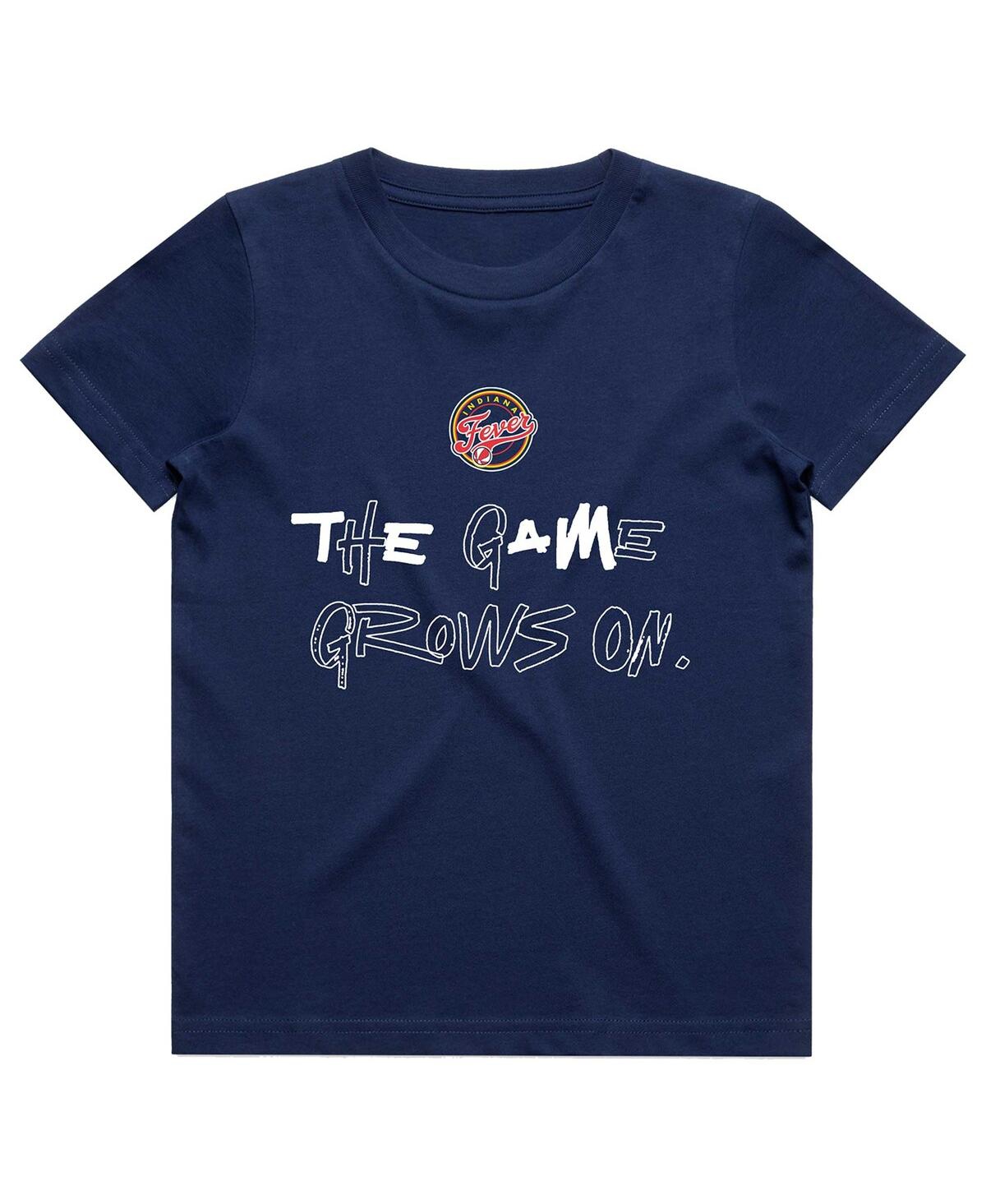Round21 Big Boys And Girls Caitlin Clark Navy Indiana Fever Player Signature T-shirt In Navy