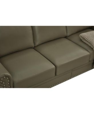Faux Leather 1+2+3 Sectional  Living Room Sofa With Storage Sofa