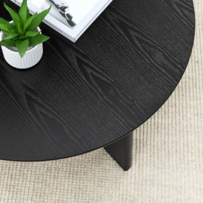 36" Round Coffee Table, Wooden Coffee Tables For Living Room Reception Room