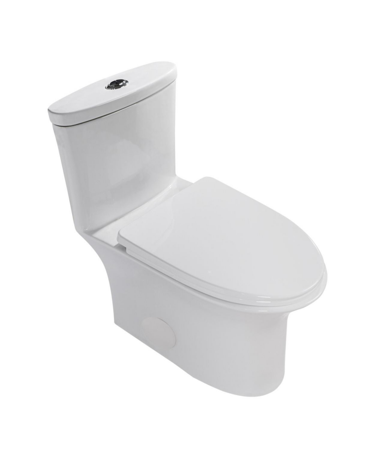 Ceramic One Piece Toilet, Dual Flush With Soft Closing Seat 0001 - White