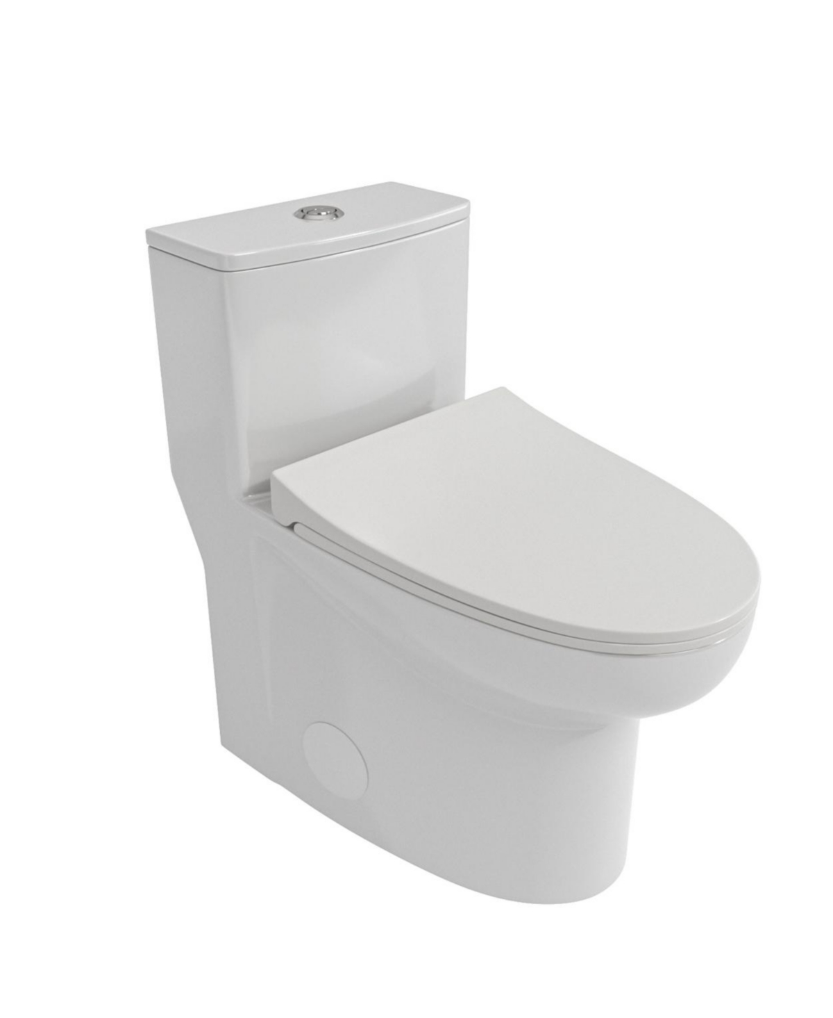 Ceramic One Piece Toilet, Dual Flush With Soft Closing Seat 0002 - White