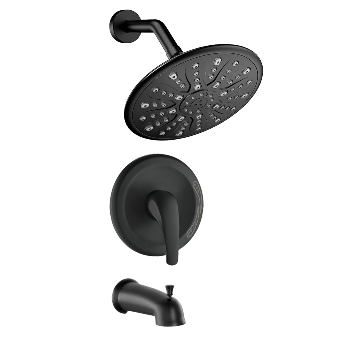 Streamdale Furniture Single Handle Rain Showerhead With Handheld Shower Combo Set With Tub Spout (Valve Included)