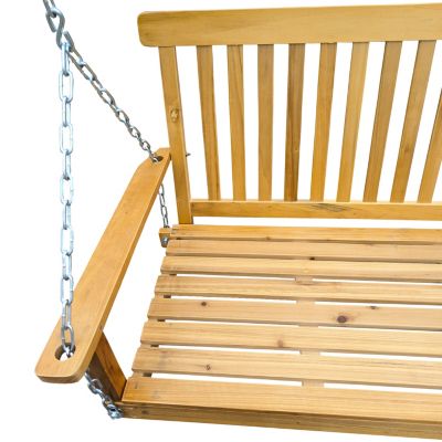 Streamdale Teak Wood Swing Bench for Outdoor Spaces