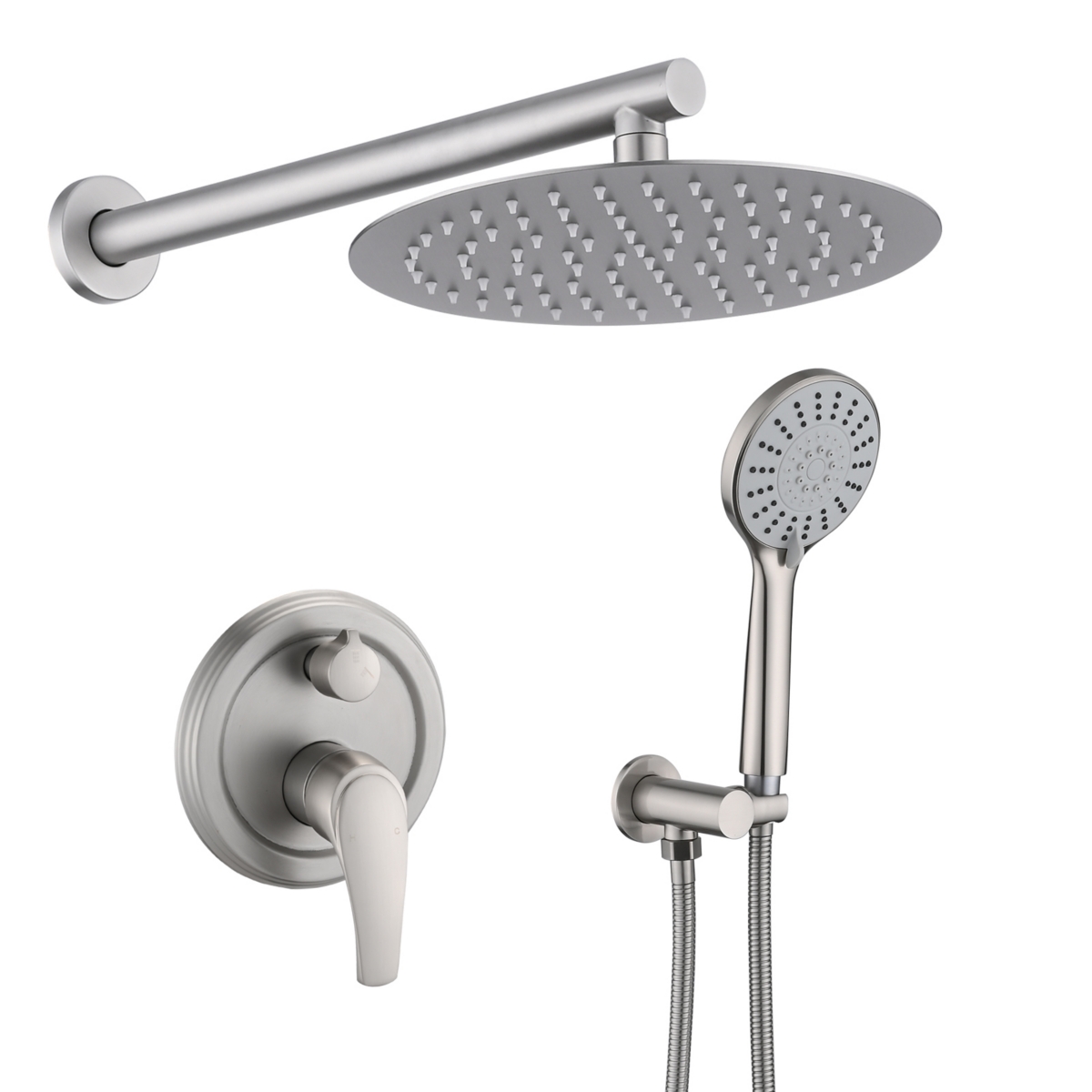 Streamdale Furniture High Pressure Wall Mounted Shower With 5-Function Handheld Shower Head