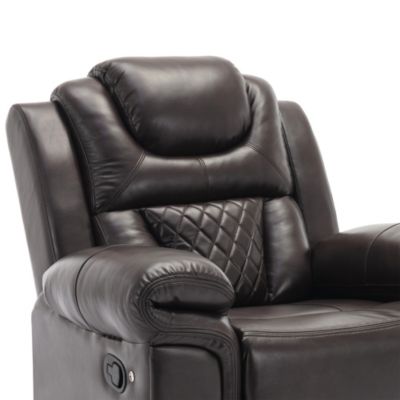 Manual Recliner Chair with LED Lights for Home Theater